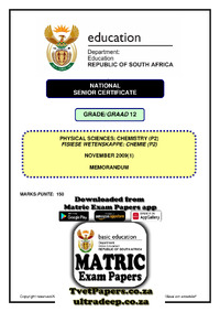 Physical Sciences P2 Nov 2009(1) Memo Eng & Afr.pdf